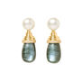 Labradorite and pearl earrings by Carousel Jewels